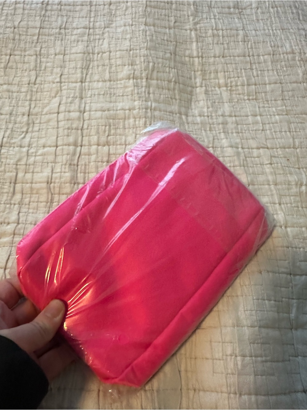 Hot pink zipper pouch
